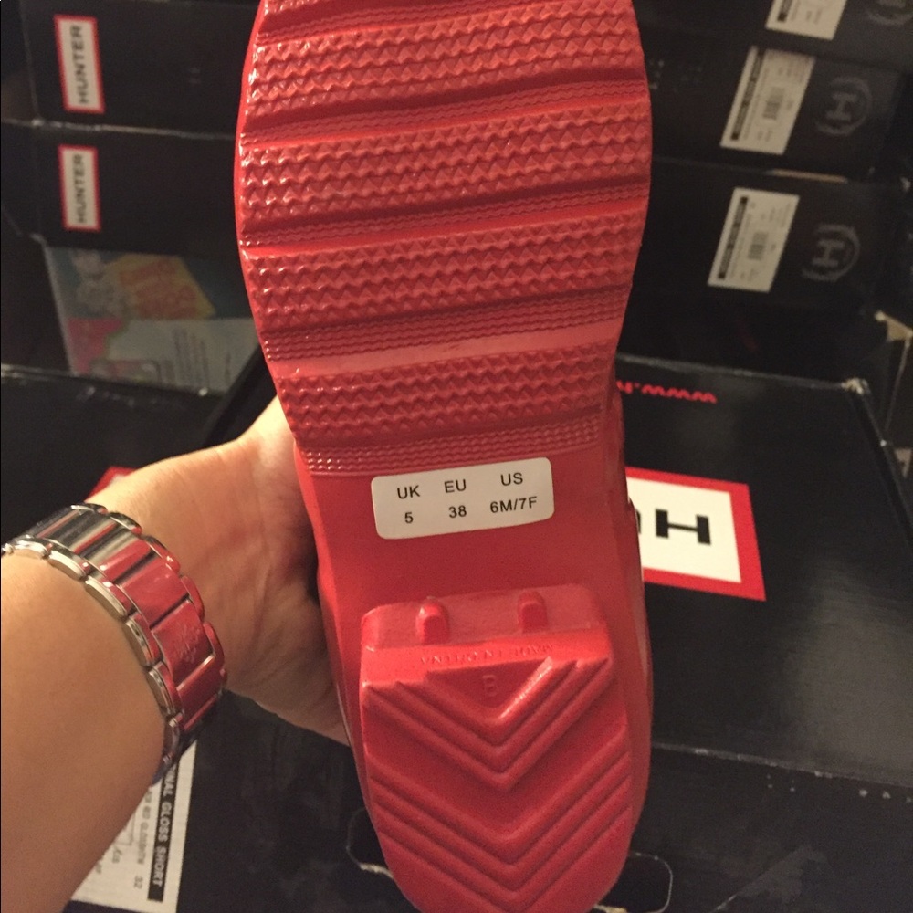 Hunter Welly Boots Short Gloss Red brand new - Picture 4 of 6