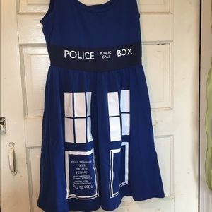 Doctor Who Tardis Tank Top Dress Blue