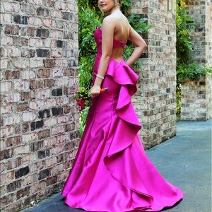 Fuchsia prom dress