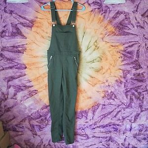 OLIVE GREEN SKINNY OVERALLS