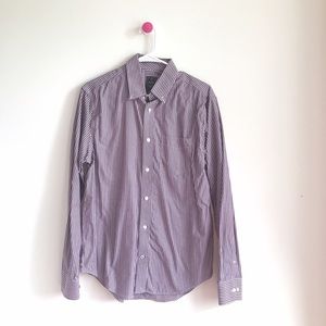 Gap non-iron purple long sleeve button down shirt