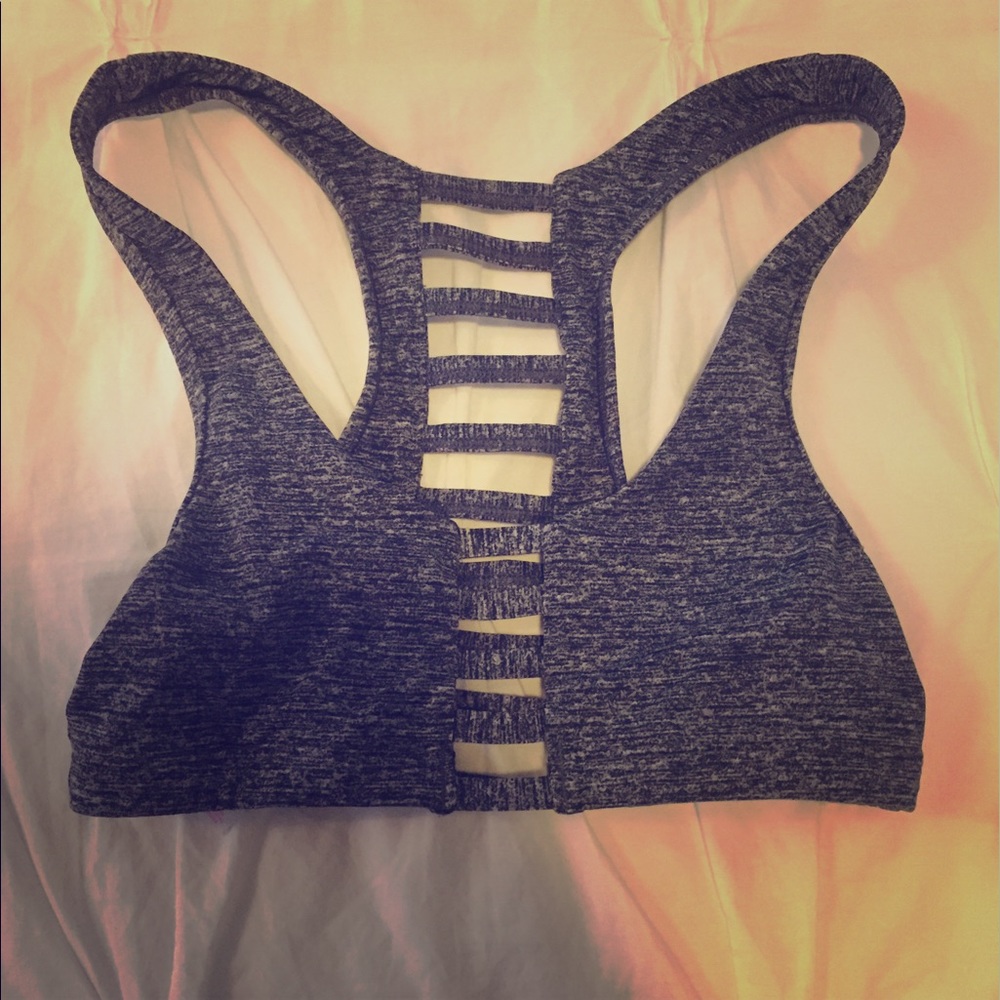 VS PINK cage gray marl sports bra