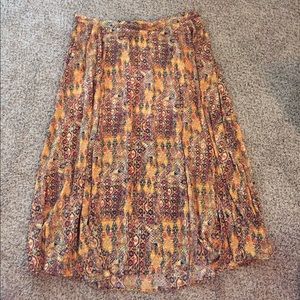 Lane Bryant Patterned Midi Skirt