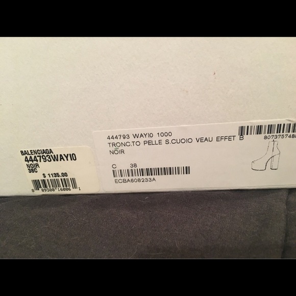 Balenciaga Wayio Leather Platform Booties - Picture 4 of 7