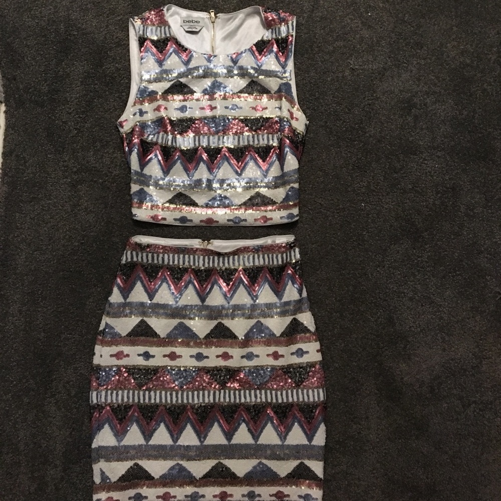 Bebe 2-Piece Sequin Dress Sz. 2