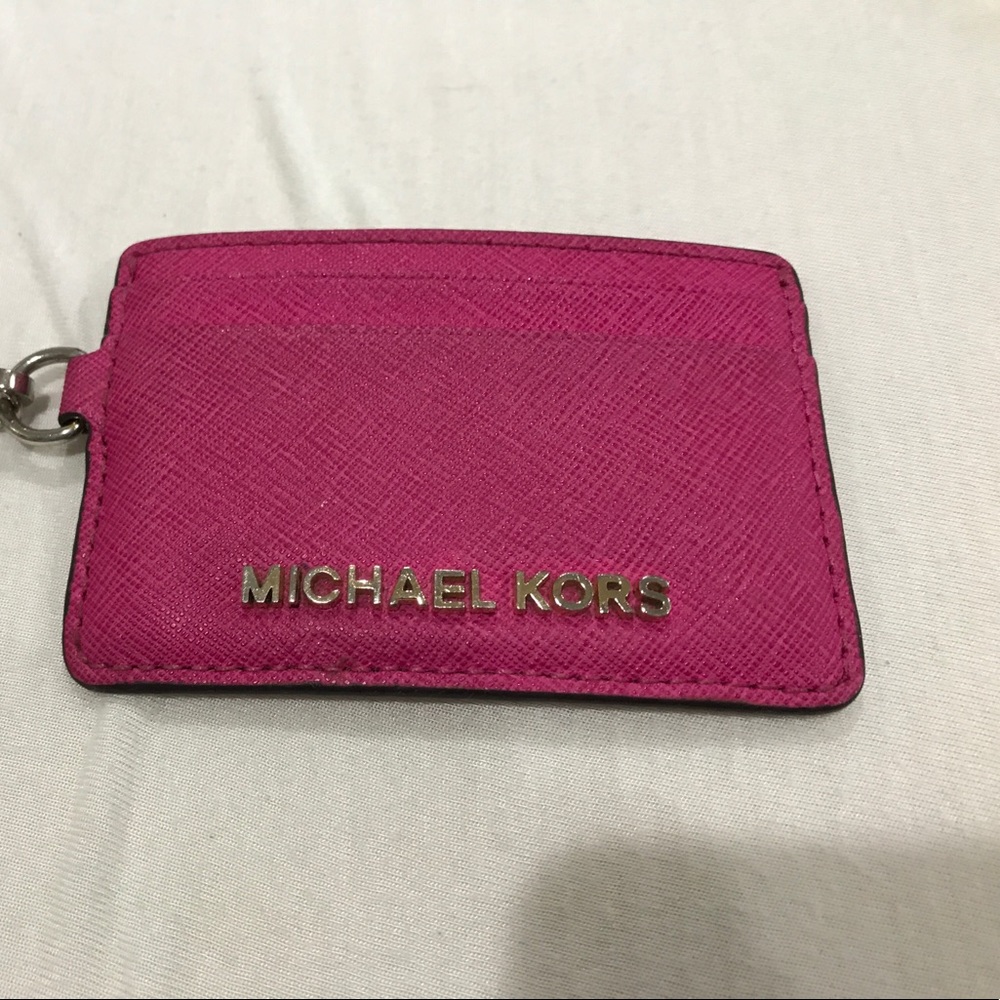 Michael Kors Pink Keychain Wallet