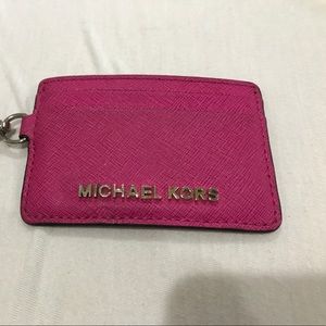 Michael Kors Pink Keychain Wallet
