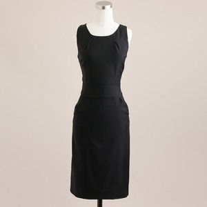 J. Crew Emmaleigh dress in super 120s, black