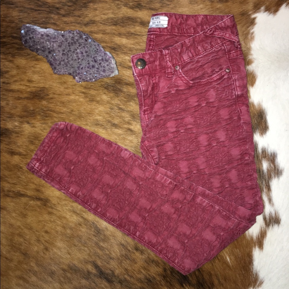 Free People Textured Jeans