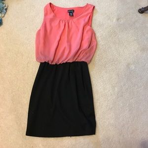 Pink and black dress