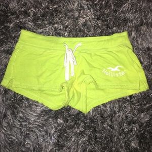 HOLLISTER neon green shorts