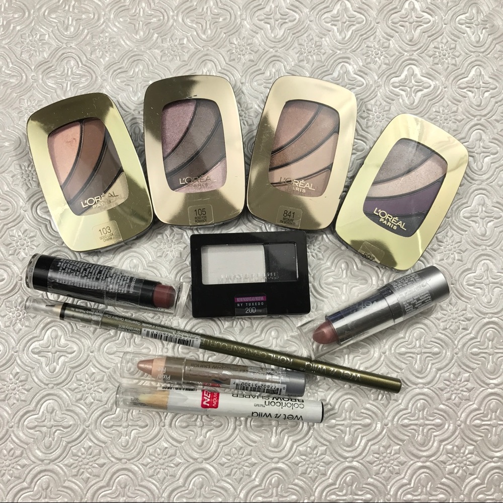 L'Oréal Eyeshadow, Lipsticks & Eyeliner Bundle