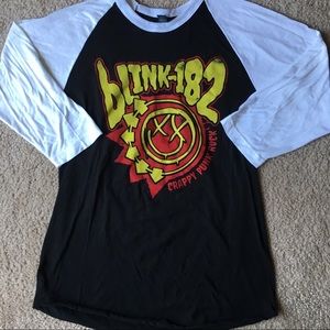 Blink-182 3/4 sleeve raglan band concert tee