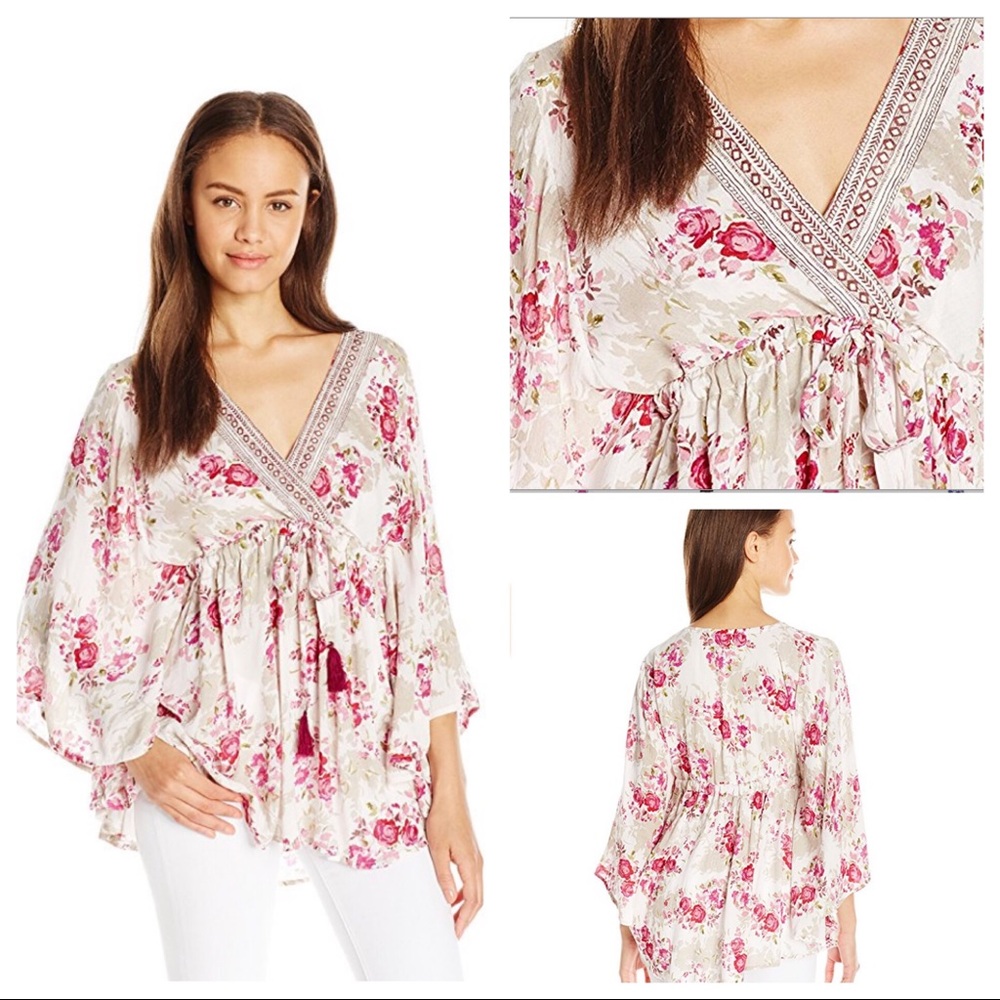 Shabby chic poncho style top