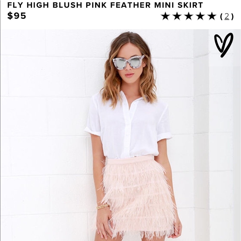Pink Feather Skirt