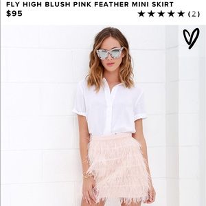 Pink Feather Skirt