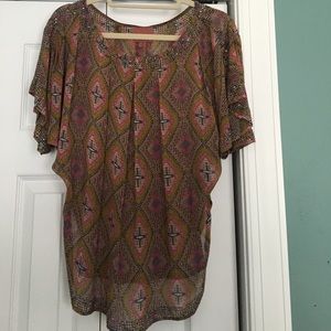 Gorgeous nwot anthropologie beaded Aztec shirt