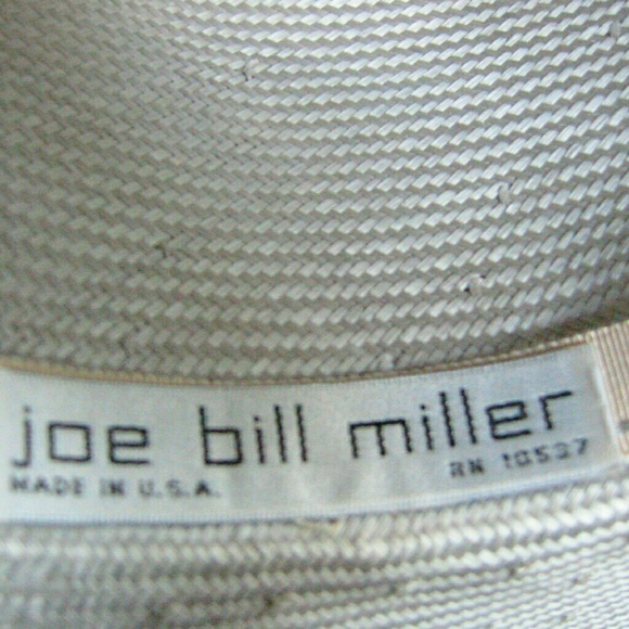 Joe Bill Miller Straw Fedora Hat Floral Decoration Silver Grey main image 10