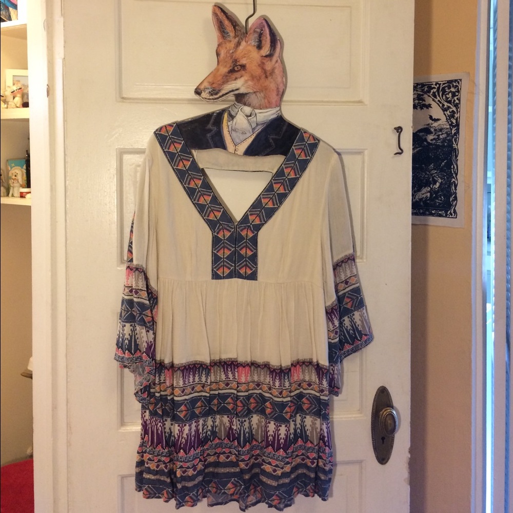 Free People Summer of Love Bell Sleeve Tunic Dress