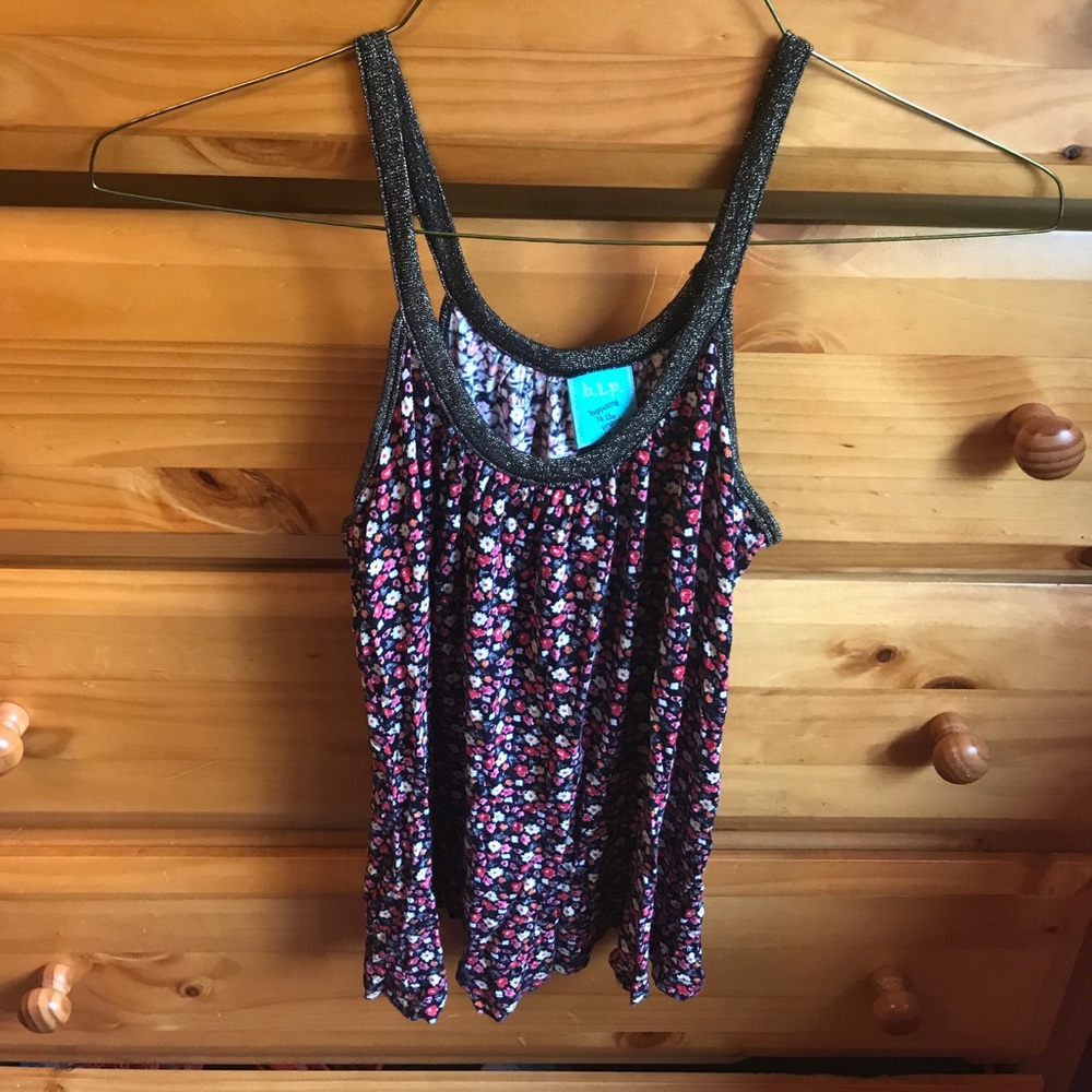 Multicolored flowered tank top