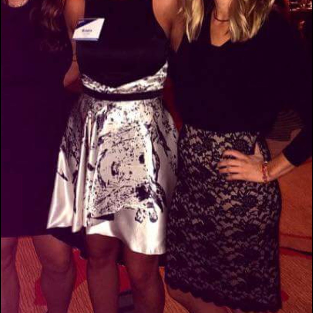 Black dress with lace bottom