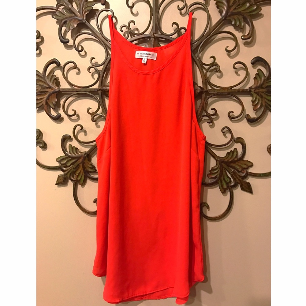 Bright Red High-Neck Tank