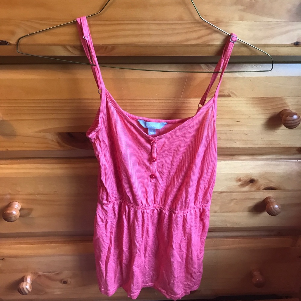Reddish-pink tank top
