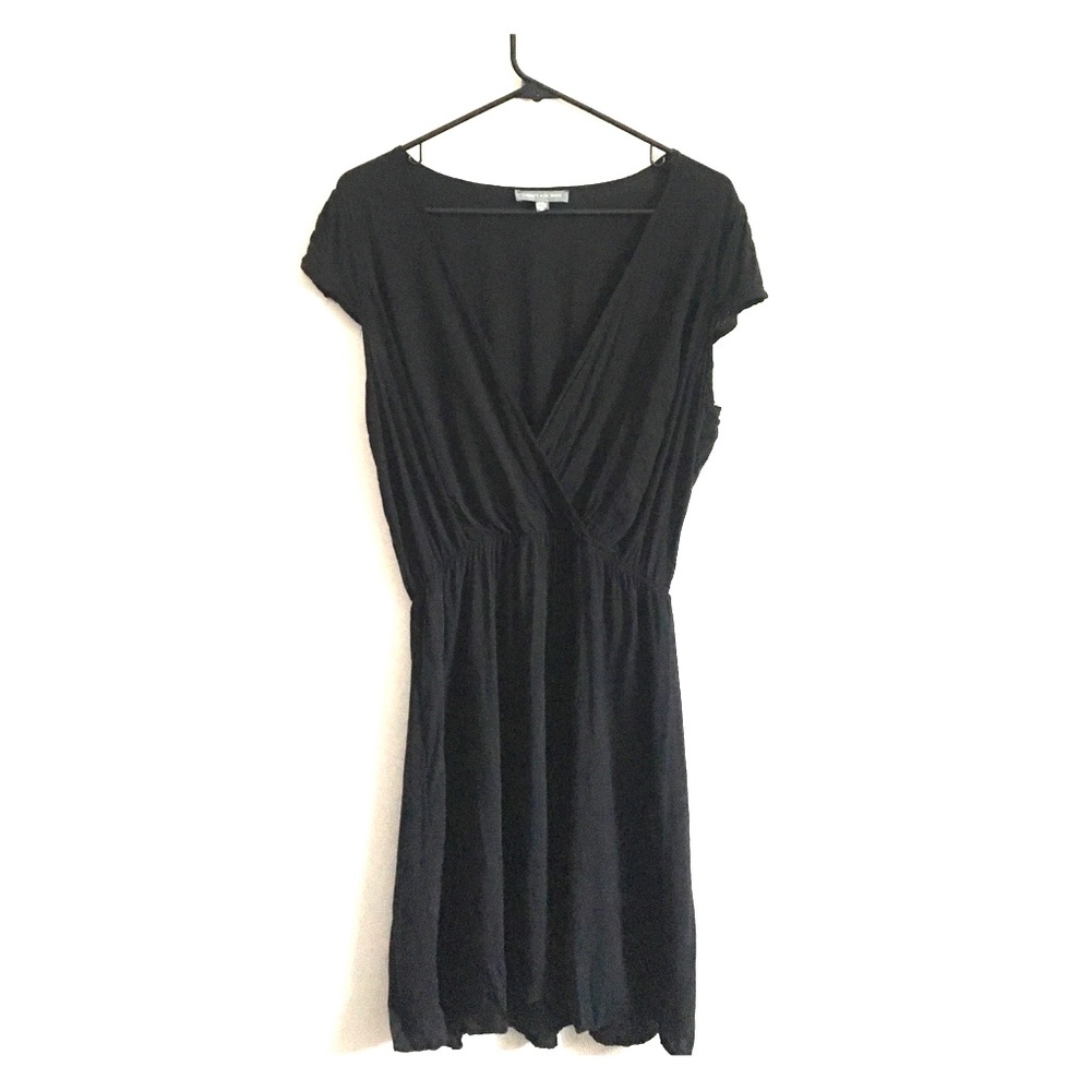 Deep V Black Dress