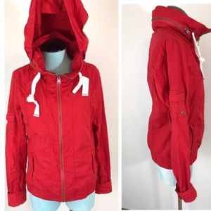 Garage Brand red hooded summer jacket