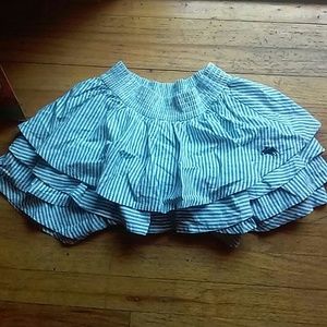 Abercrombie Ruffled Blue and White Skirt