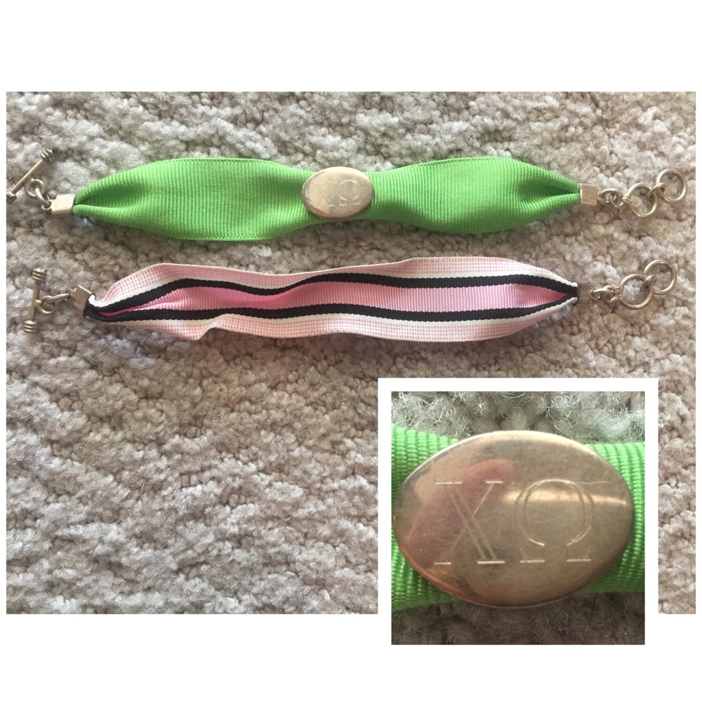 Chi Omega Ribbon Bracelets