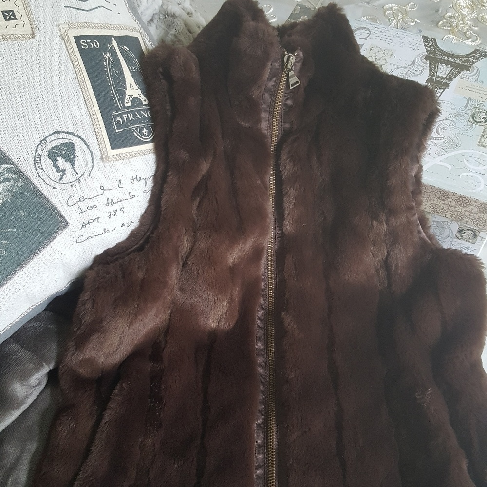 Express Faux Fur Vest- XS