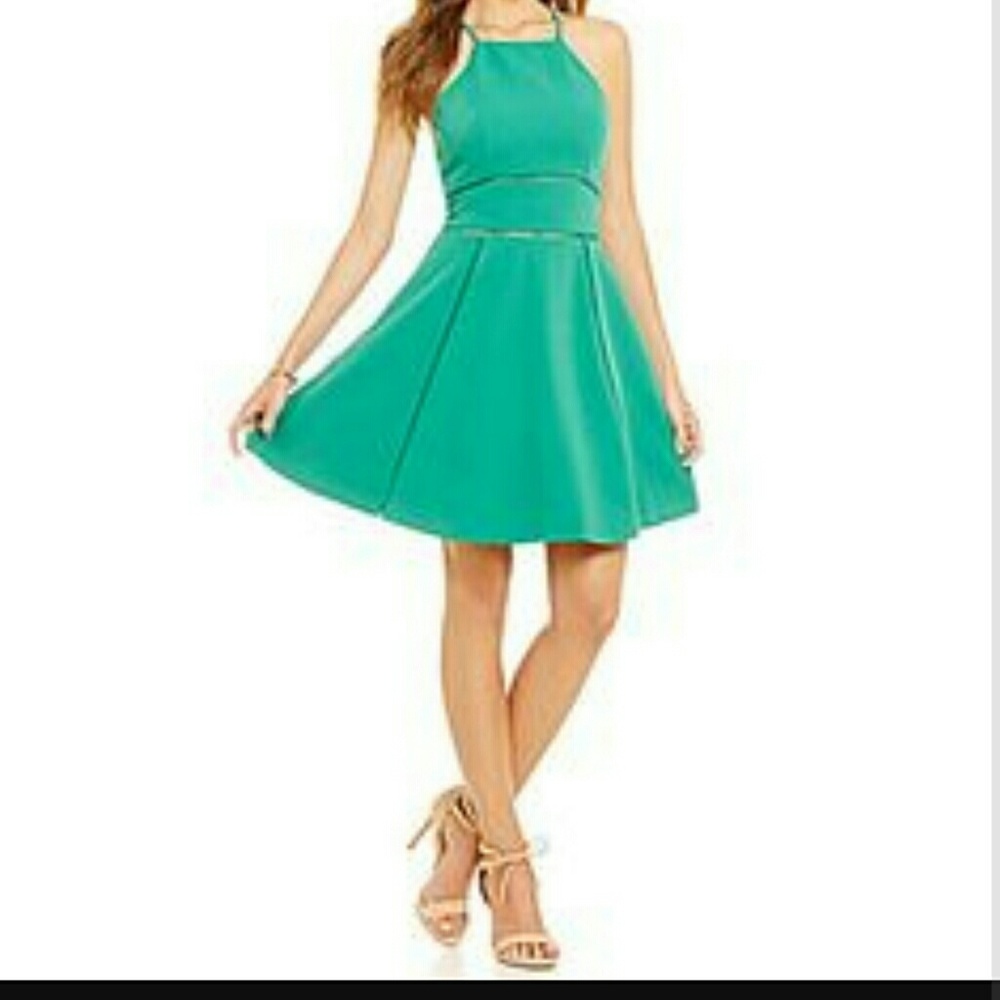 Gianni bini deep teal allie dress