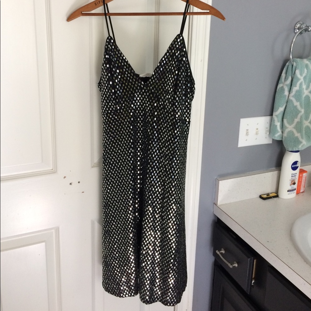 Black and Silver Sparkle Dress