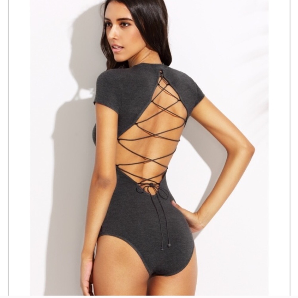 💥RESTOCKING💥 Sexy Lace Up Back Bodysuit