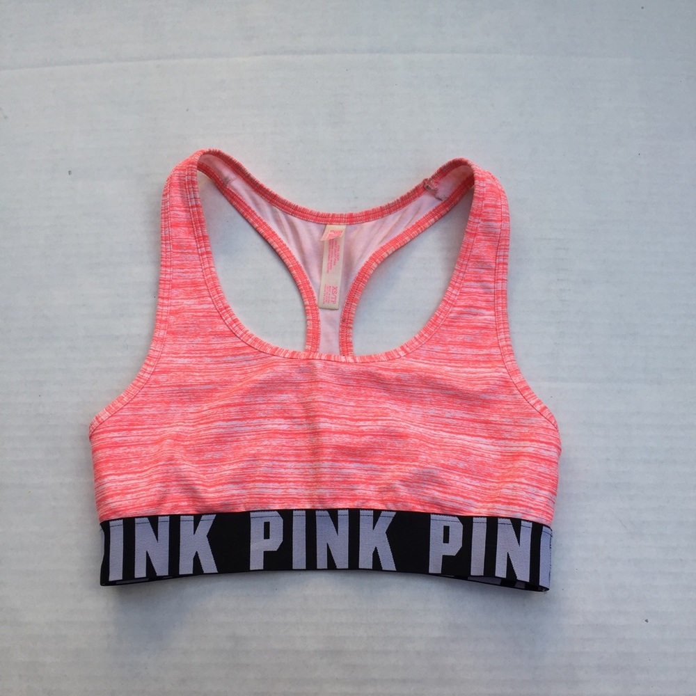 Pink sports bra