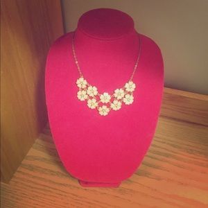 Pink Flower Statement Necklace