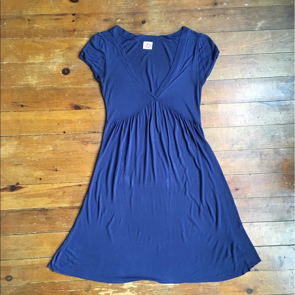 Indigo v-neck t-shirt dress - Picture 2 of 5