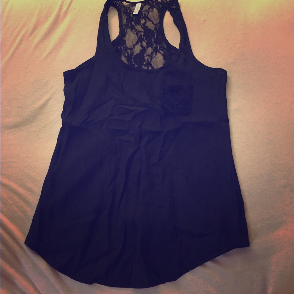 Black tank top