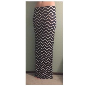 Chevron Maxi Skirt