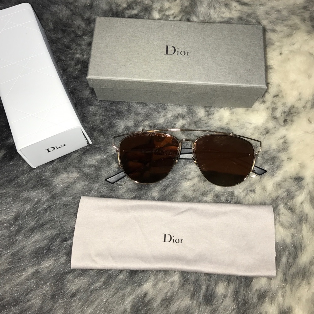 Christina Dior gold sunglasses