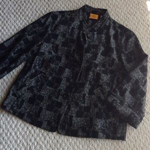 Black and silverish pattern Jacket