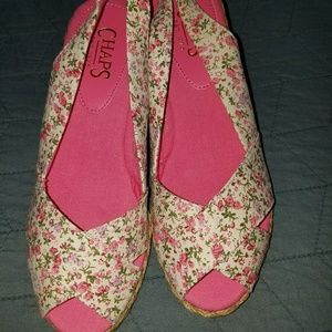BRAND NEW, NEVER WORN floral espadrilles, size 8