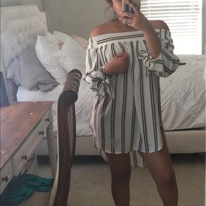 Off The Shoulder striped dress/ blouse.