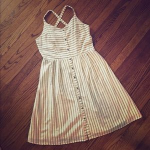 White/Navy sStriped Sundress
