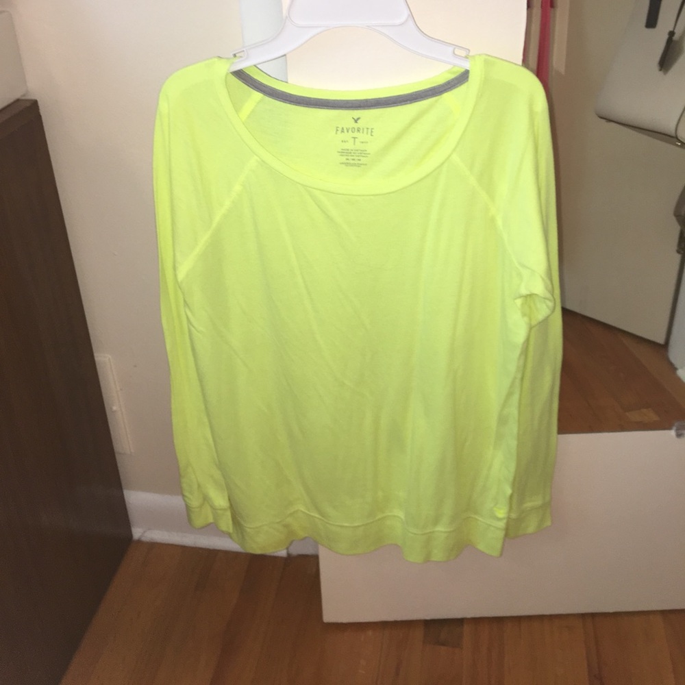 Yellow long sleeve t-shirt from aerie