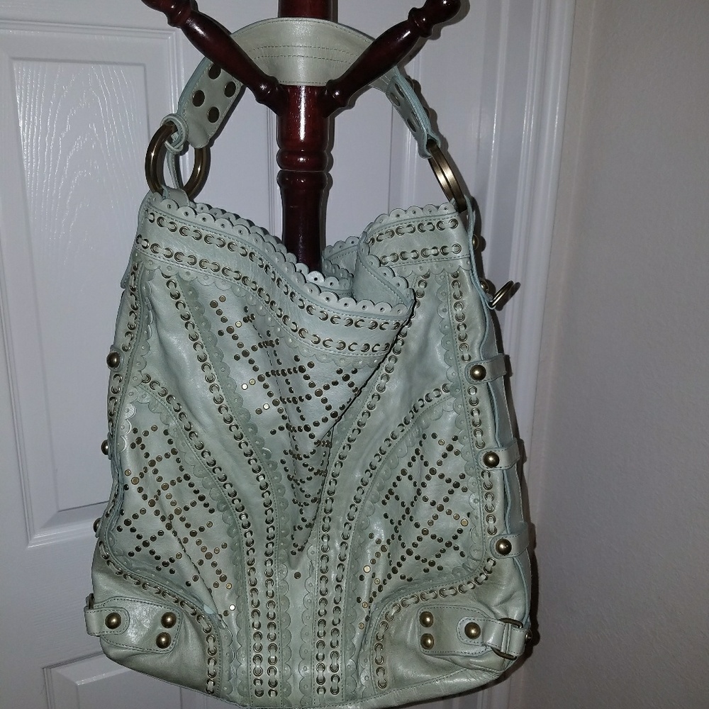 Isabella Fiore Carina Stud Muffin in Celadon Green