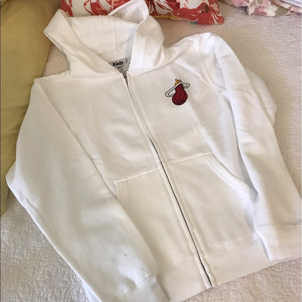 NWT Women's White Miami Heat Hoodie