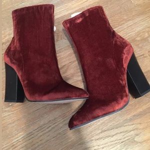ZARA Velvet Booties