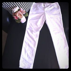 Mid-Rise White Jeans